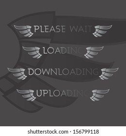 web element silver steel plate wing