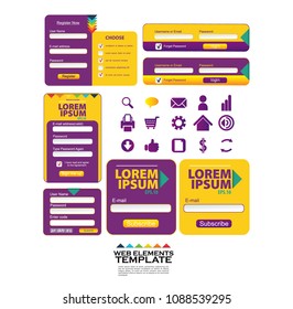 web element template eps.10