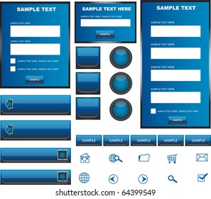 web elements blue theme