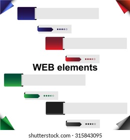 Web elements collection set.