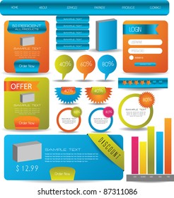 web elements collection vector