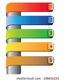 web elements, colorful step diagram