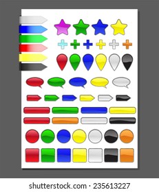 Web elements - graphic design - vectors