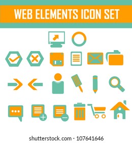 web elements, web icon set
