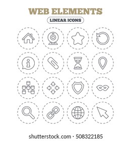 Web elements icons. Video and speech bubble.