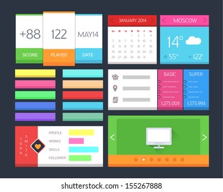Web Elements Modern Flat Style Ui Kit