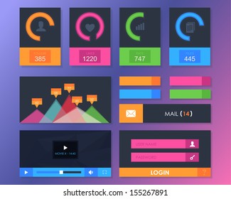 Web Elements Modern Flat Style Ui Kit