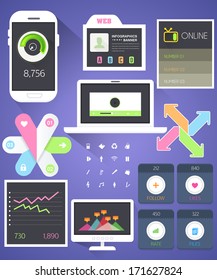 Web Elements Modern Flat Style Ui Kit