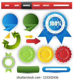 web elements with navigation bar