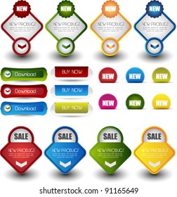 web elements for online sale and advertisement