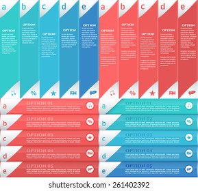 Web Elements Set Infographics Template 