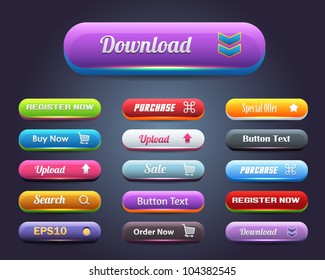 Game Ui Set Buttons Gui Build Stock Vector (Royalty Free) 1480314803