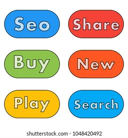 Web Elements Vector Button