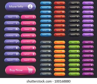 Web Elements Vector Button Set