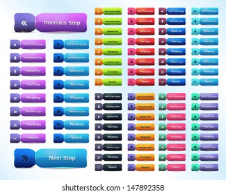 Web Elements Vector Button Set