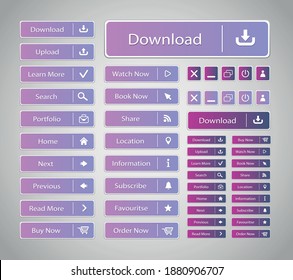 Web Elements Vector Button Set