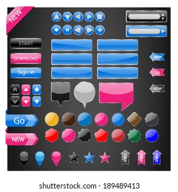 Web Elements Vector Button Set