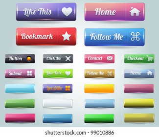 Web Elements Vector Button Set