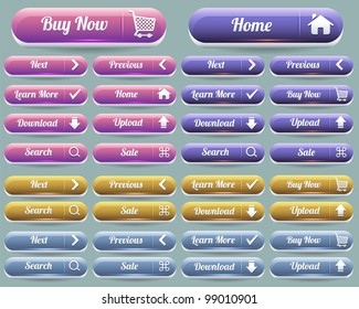 Web Elements Vector Button Set