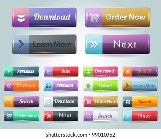 Web Elements Vector Button Set