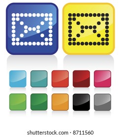 web email buttons - and suggested colors with glossy aspect - check my gallery for other similar vectors