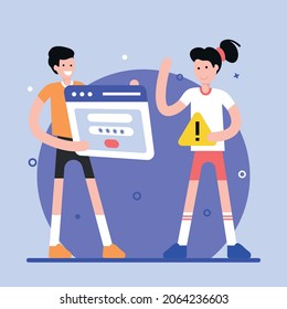 A web encryption flat illustration download 