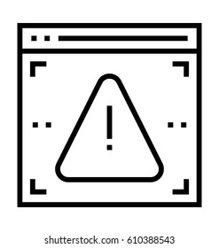 Web Error Line vector Icon