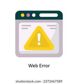 Web Error vector Flat Icon Design illustration. Symbol on White background EPS 10 File 