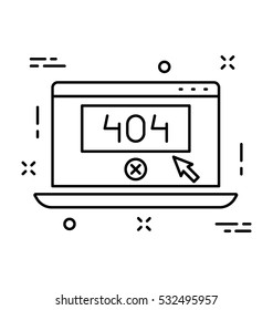 Web Error Vector Icon
