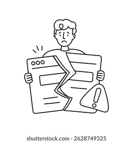 Ilustrações da estrutura de tópicos do vetor de erros da Web. Arquivo EPS 10