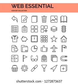 Web Essential Icons Set. UI Pixel Perfect Well-crafted Vector Thin Line Icons. The illustrations are a vector.
