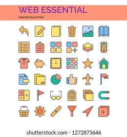 Web Essential Icons Set. UI Pixel Perfect Well-crafted Vector Thin Line Icons. The illustrations are a vector.
