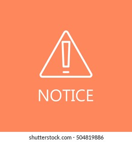 Web exclamation line icon. High quality outline pictigram for design website or mobile app. Vector thin line illustration of exclamation.