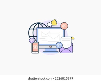 Ilustração da Experiência na Web | Iluminação vetorial