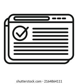 Vector de esquema de icono de conocimientos Web. Experto en negocios. Confianza de trabajo