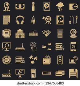 Web extension icons set. Simple style of 36 web extension vector icons for web for any design