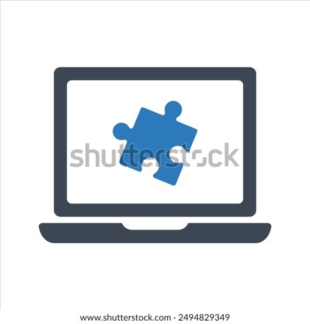 Web extensions icon. Laptop icon