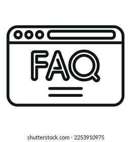 Web faq icon outline vector. People solution. Work challenge