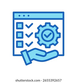 Ícone do recurso da WebIlustração do vetor de cor azul
