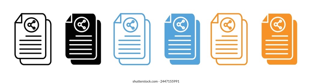 Web File Sharing Button Icon for Social Media and Marketing