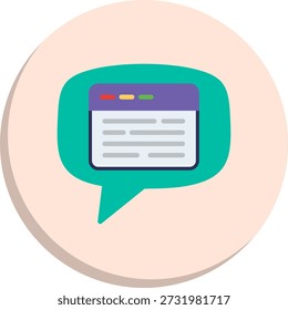 Web Flat Circle Style Icon