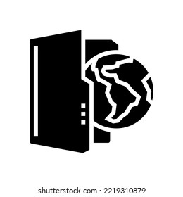 web folder glyph icon vector. web folder sign. isolated symbol illustration