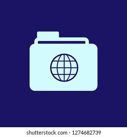 web folder icon for internet marketing or user interface sign.