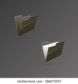 Web Folder icon. The package of File documents. Paper for storage icon. icon. Important information. Business briefcase. Place the computer icon