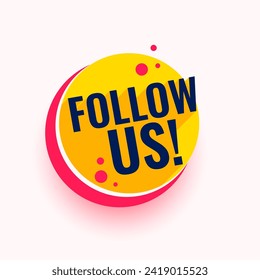 web follow us promo template join or subscribe channel vector