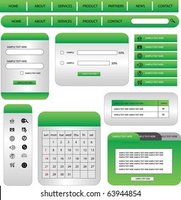 web form and buttons complete set