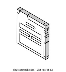 web form document paper isometric icon vector. web form document paper sign. isolated symbol illustration