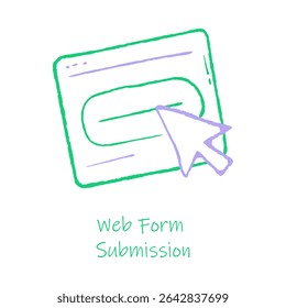  Envio de Formulário da Web - Cursor no Formulário que Representa Entrada de Dados Online