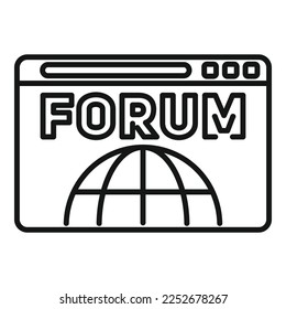 Web forum icon outline vector. Online business. Social meeting