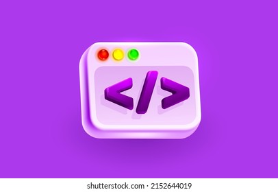 Web frame page, programming development, computer interface. Vector illustration